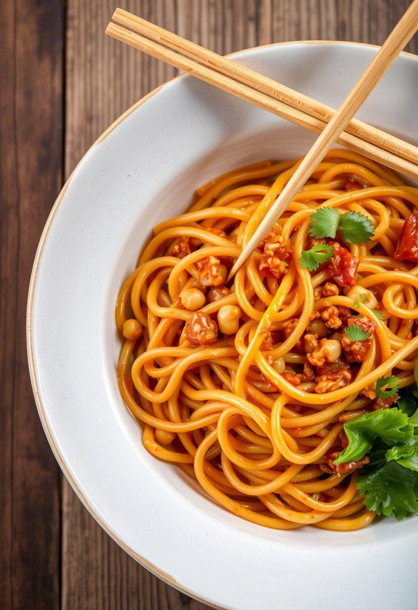 Spicy Peanut Soba Noodles