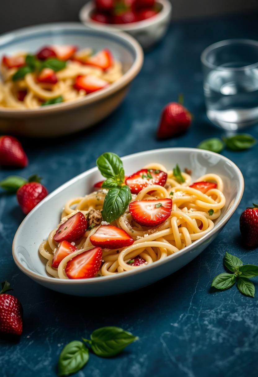 . Strawberry Basil Pasta Salad