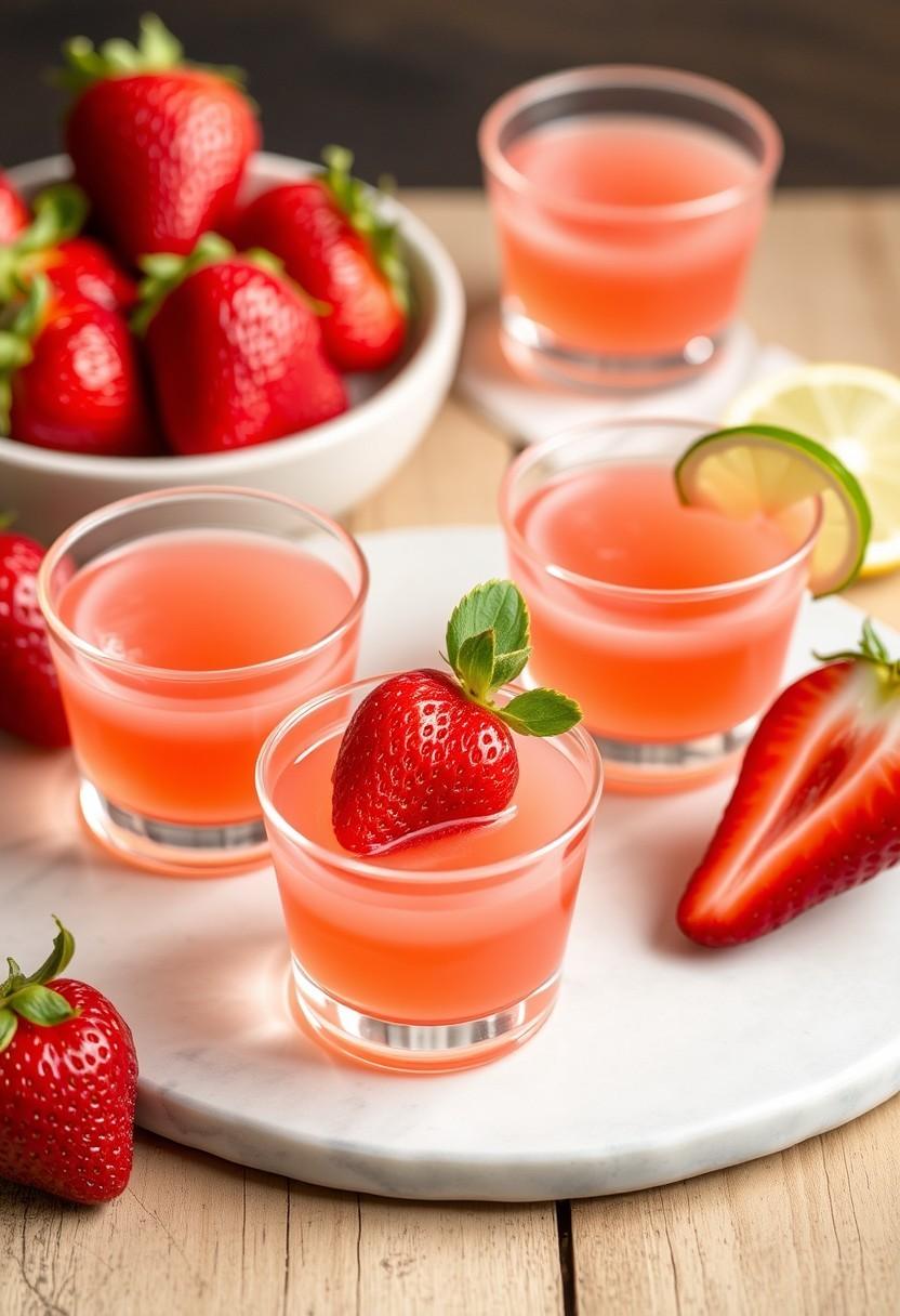 Strawberry Margarita Jello Shots