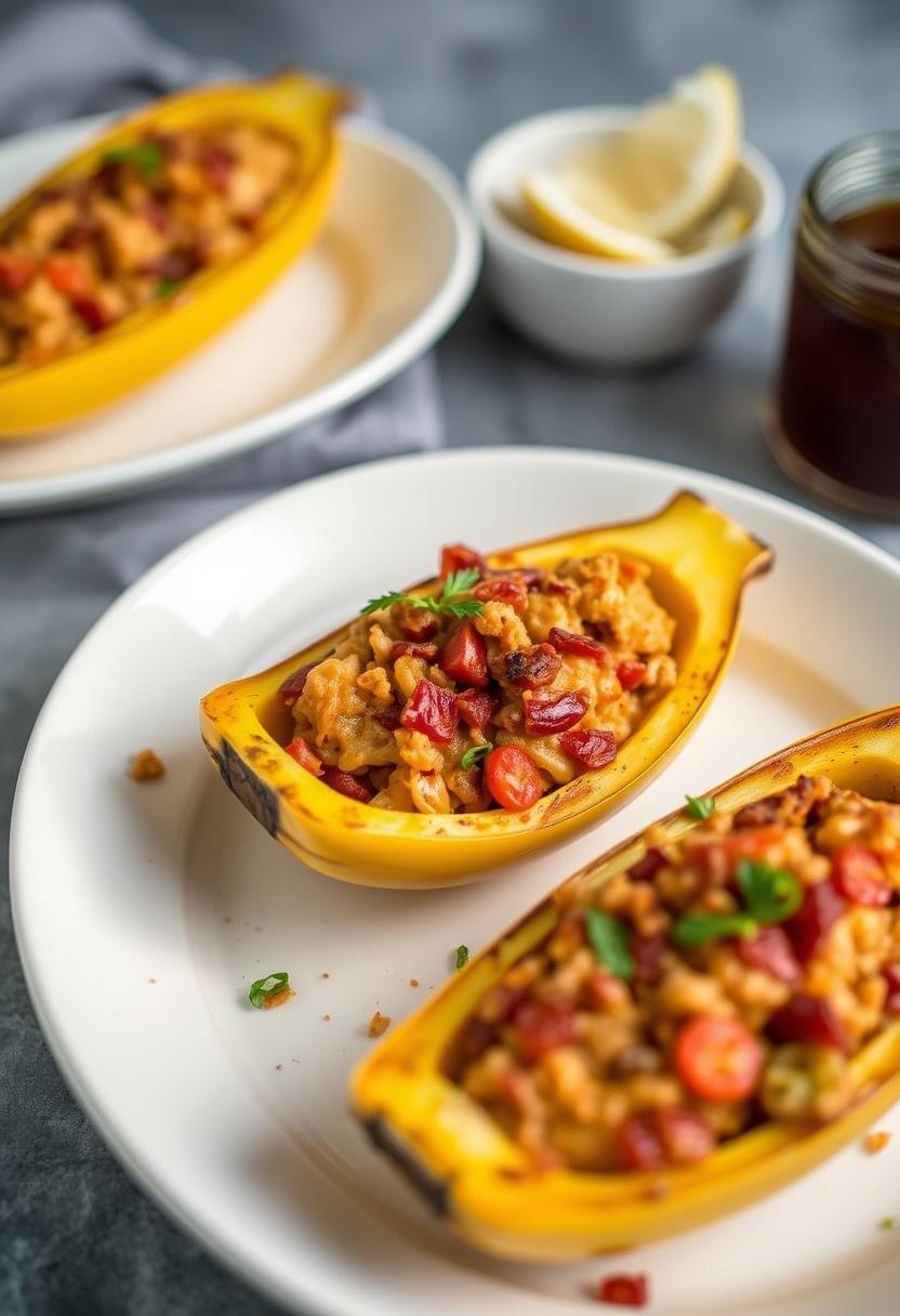 Stuffed Yellow Squash Boats