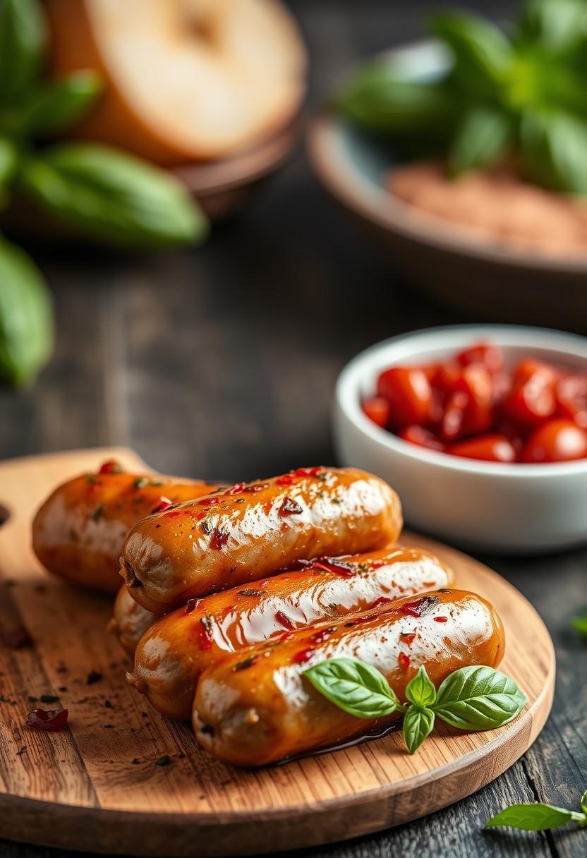 Sun-Dried Tomato and Basil Sausages