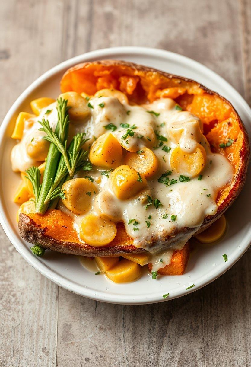 Sweet Potato Alfredo