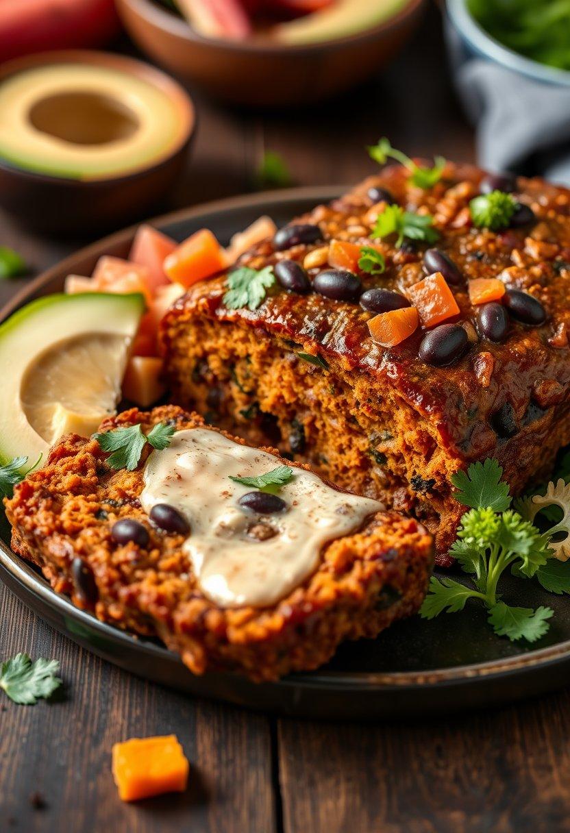 Sweet Potato and Black Bean Loaf