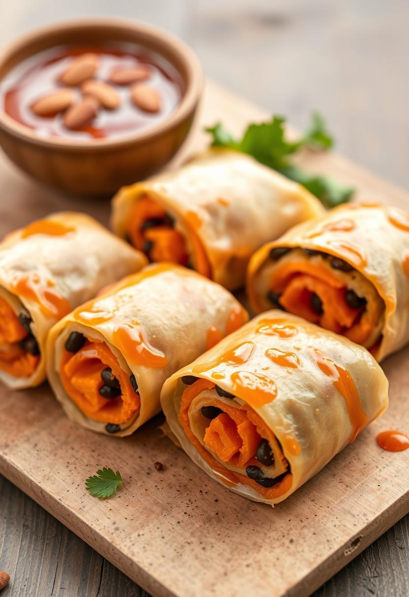 Sweet Potato and Black Bean Rolls