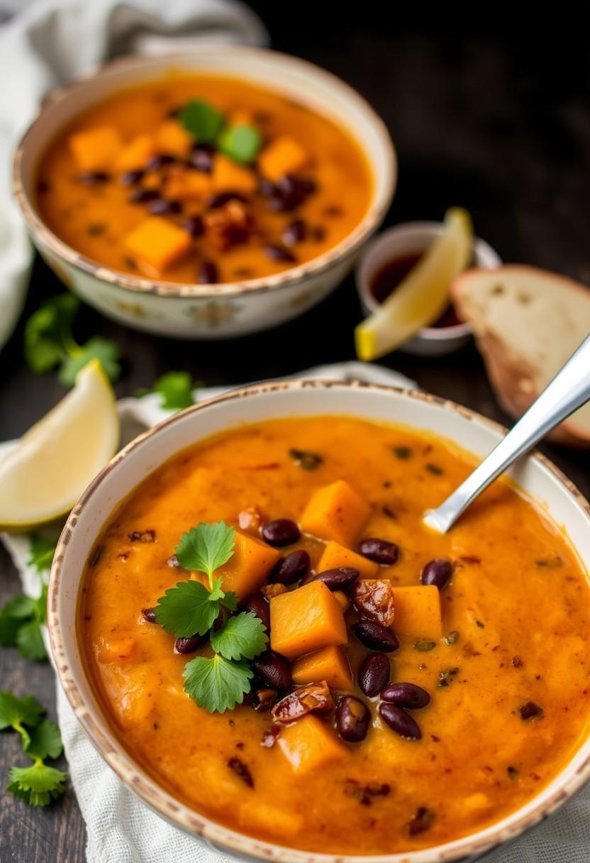 . **Sweet Potato and Black Bean Soup**