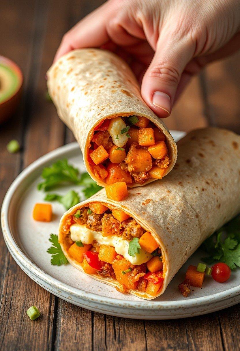 Sweet Potato and Chickpea Breakfast Burrito