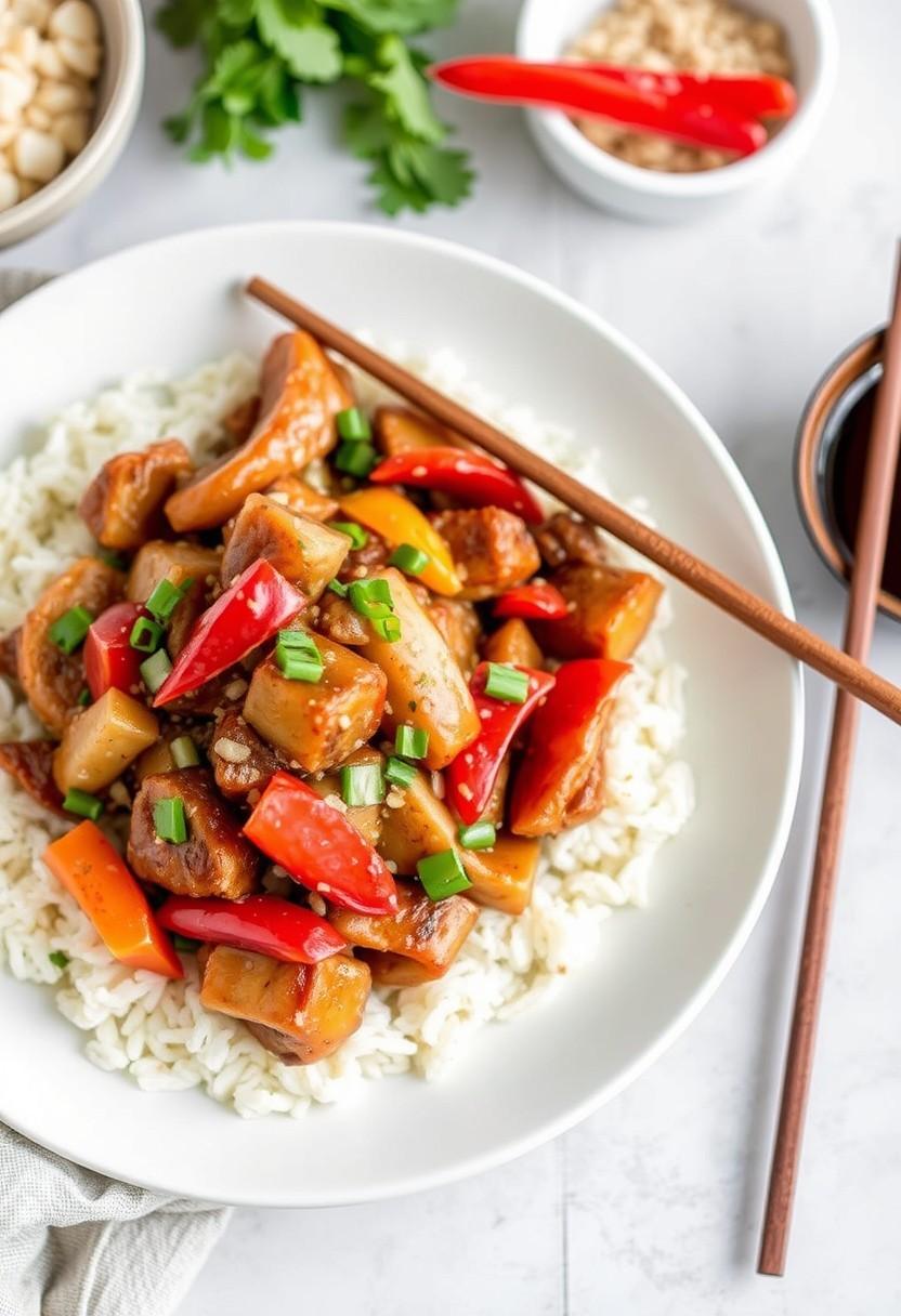 Sweet and Sour Tempeh Stir Fry