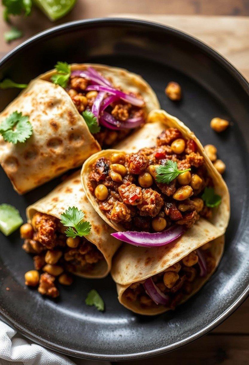 Taco-Spiced Walnut Meat Wraps