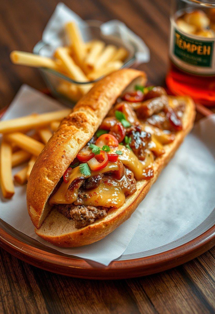 Tempeh Philly Cheesesteak