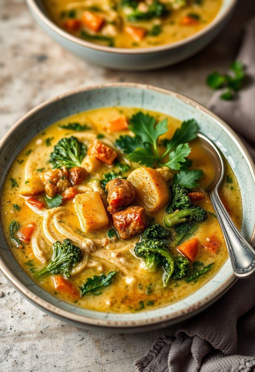 Tempeh and Broccoli Rabe Zuppa Toscana