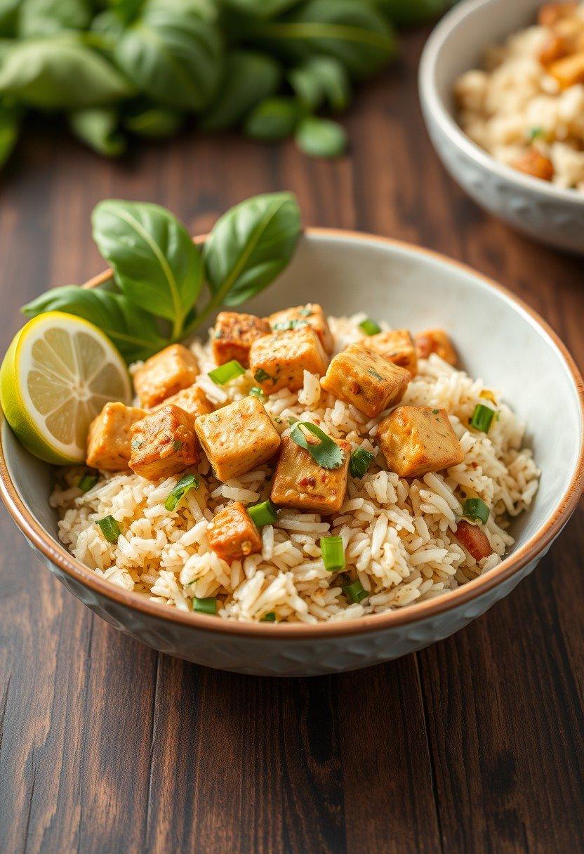 Thai Basil Tofu Fried Rice