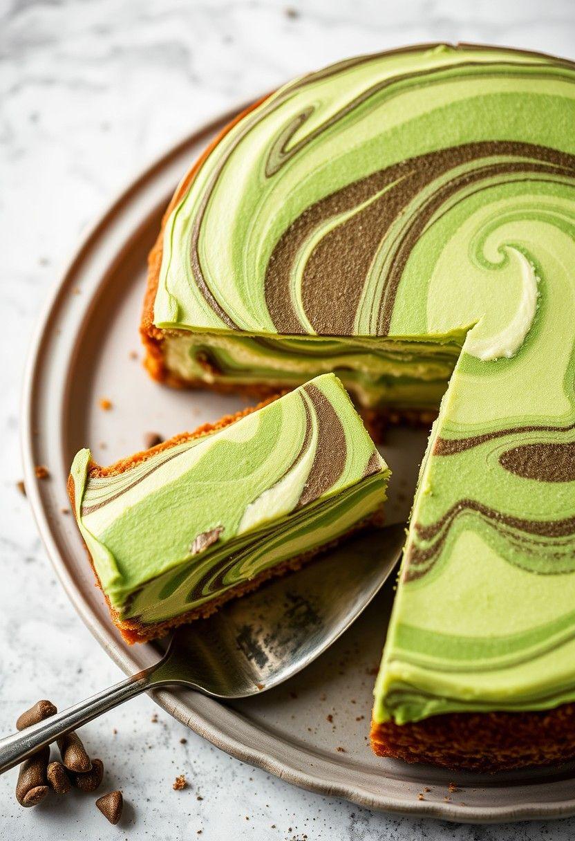 Vanilla Matcha Marble Cake