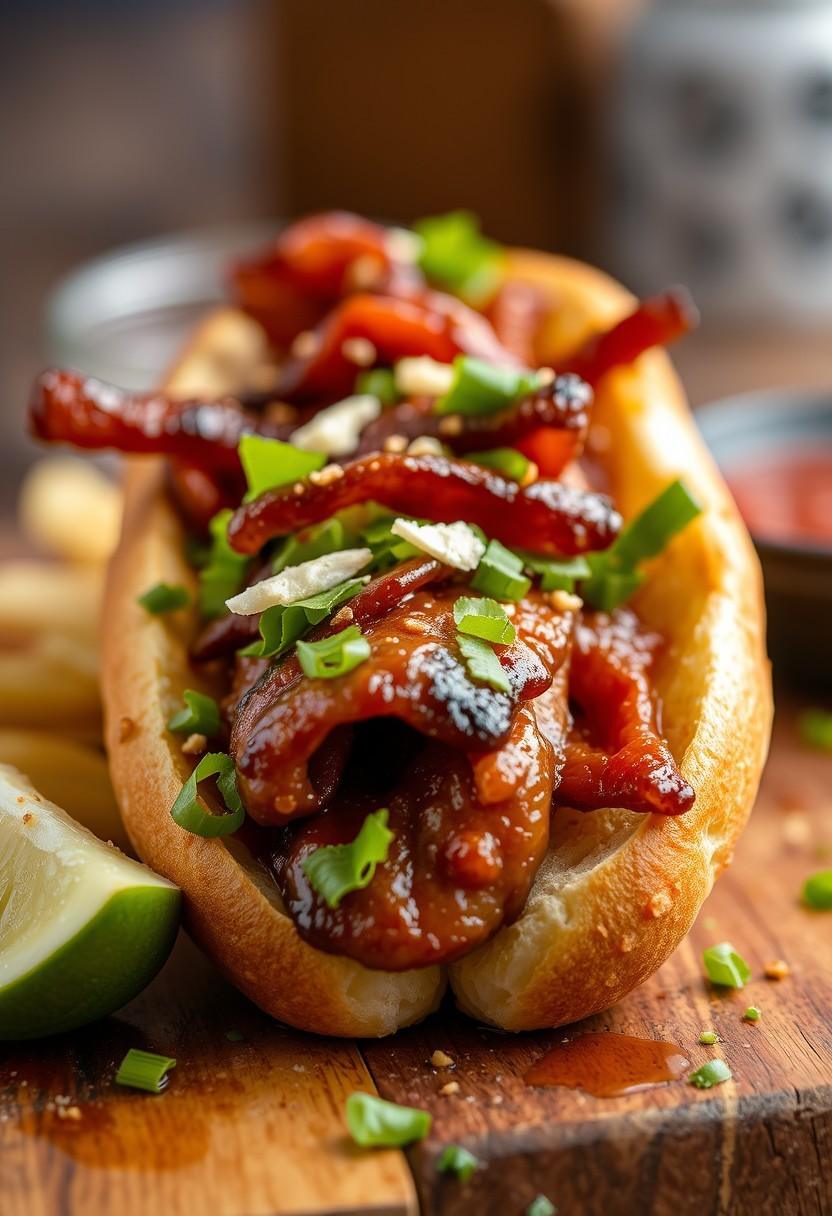 Vegan BBQ Bacon Dog