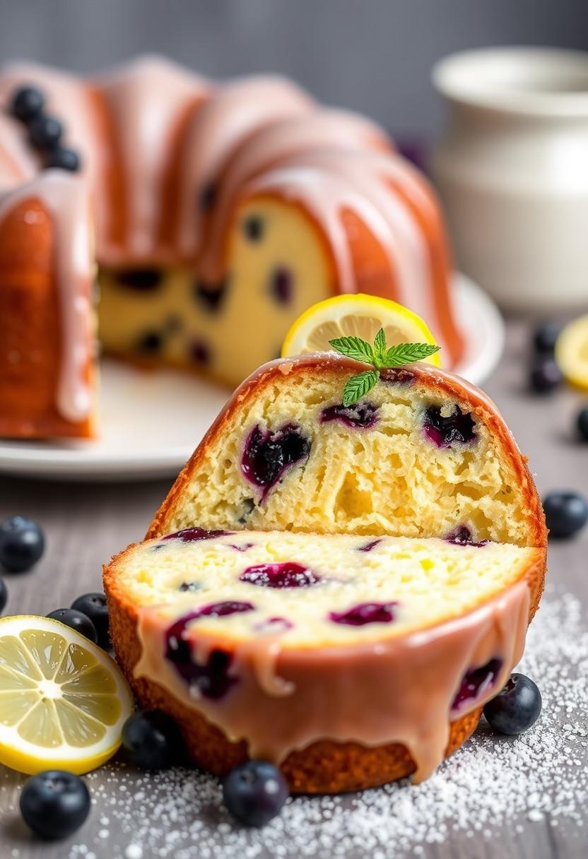 Vegan Lemon Blueberry Bundt Cake