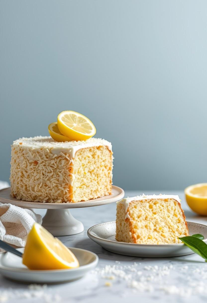 Vegan Lemon Coconut Cake