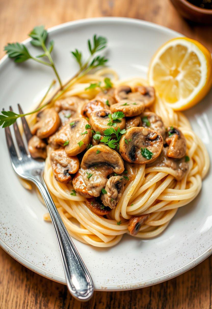 . Vegan Mushroom Stroganoff