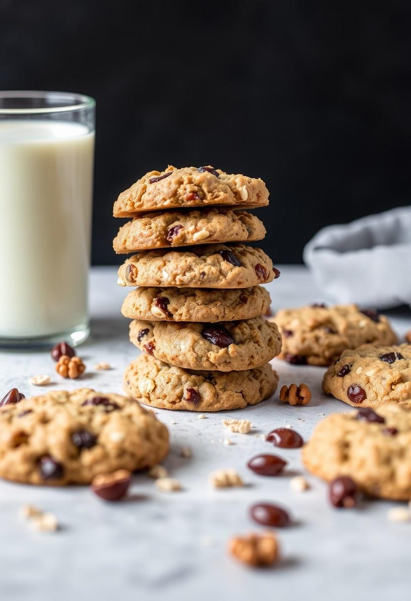 Wasabi Walnut Oatmeal Raisin Cookies