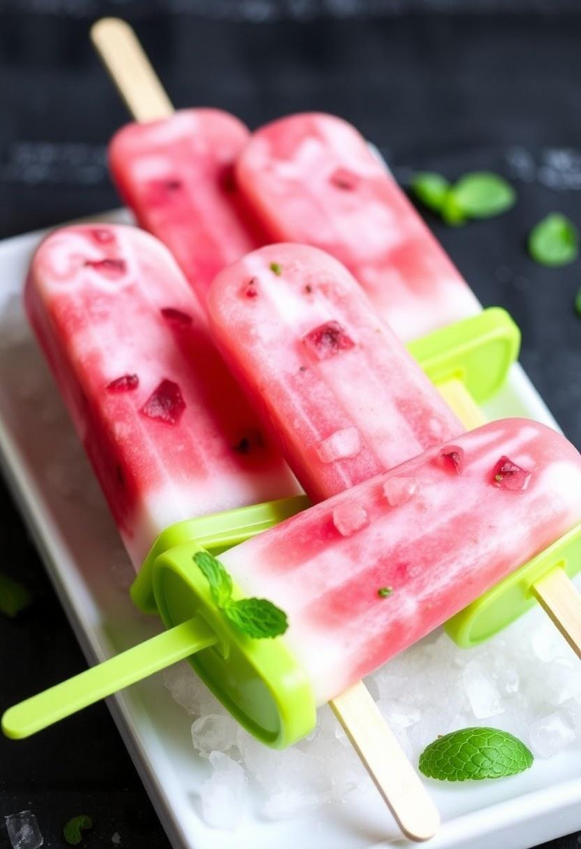 Watermelon Mint Popsicles