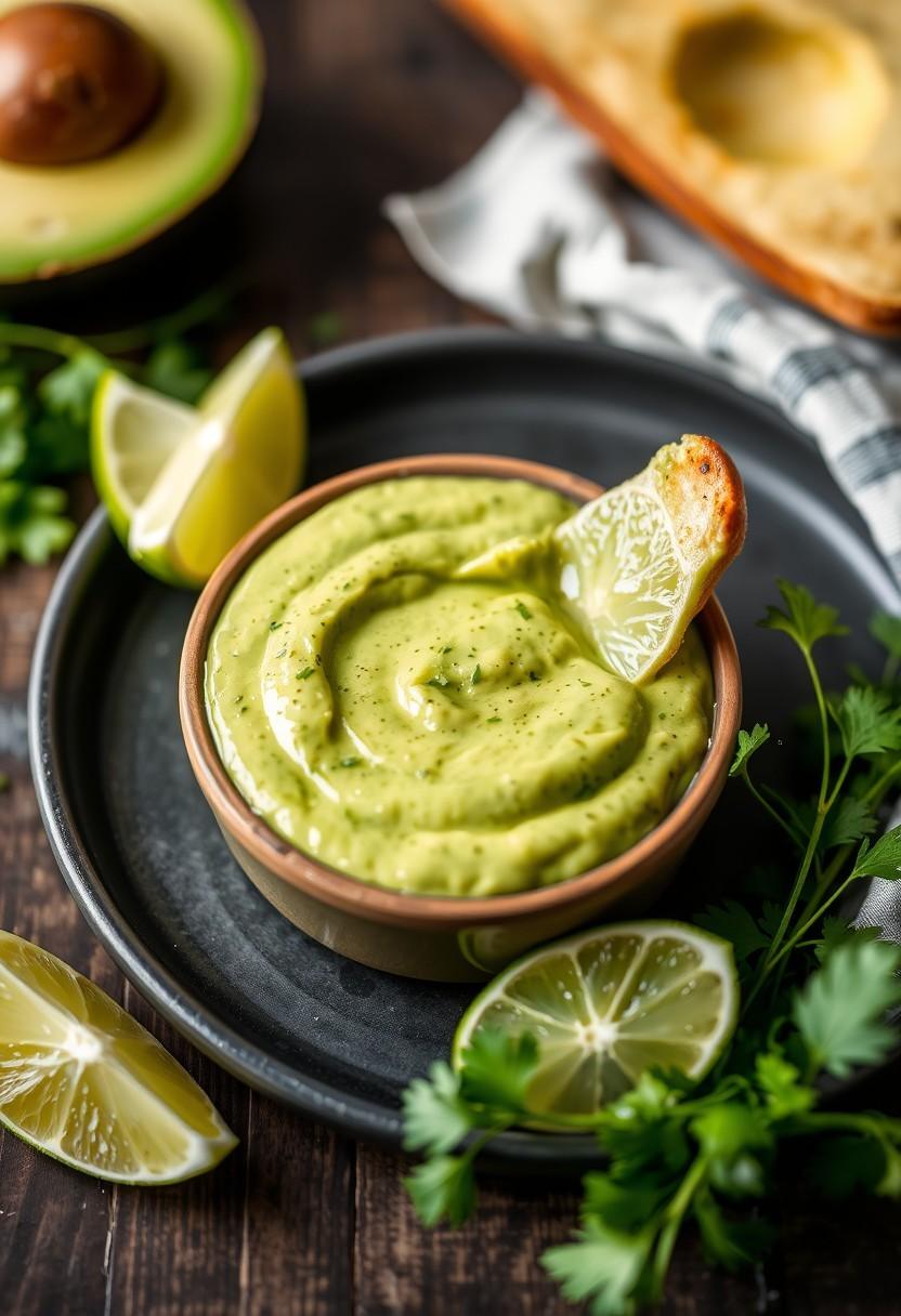 Zesty Cilantro Lime Avocado Sauce